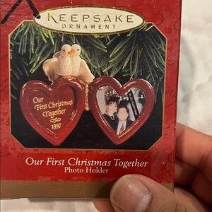 1997 Hallmark Keepsake Our First Christmas Together Ornament - New- Hearts/ Dove